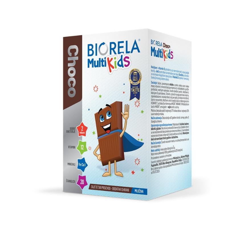 Biorela Choco Multi Kids 20 štanglica