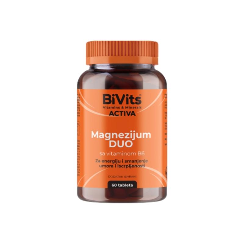 BiVits ACTIVA Magnezijum DUO (Magnezijum citrat Vitamin B6) 60 tableta