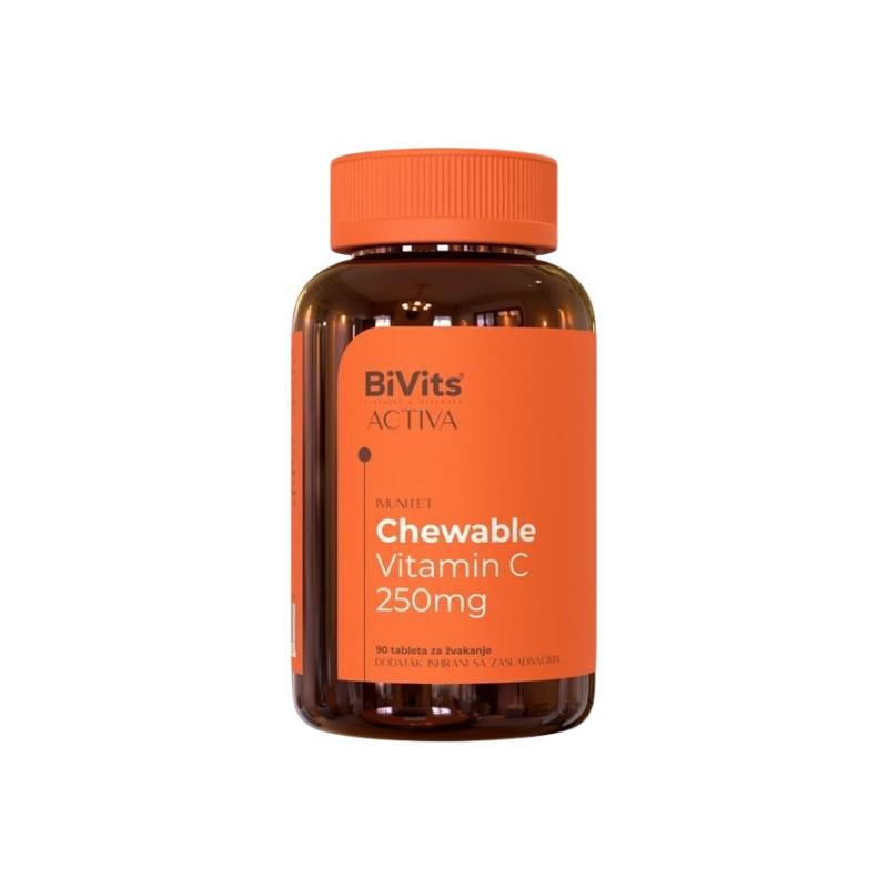 BiVits ACTIVA Vitamin C 250mg Chewable 90 tableta