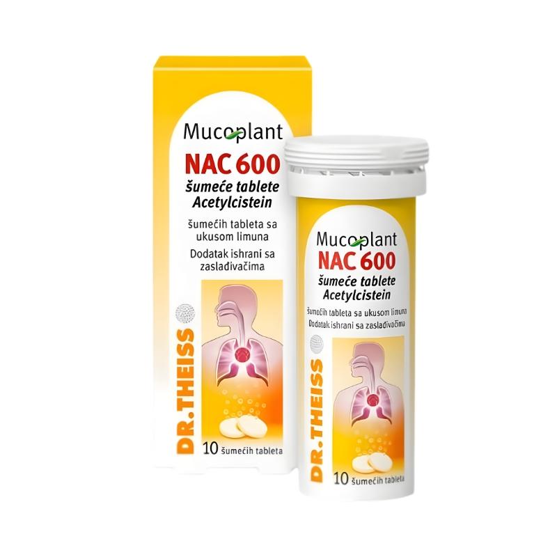 Dr Theiss Mucoplant NAC 600 šumeće tablete 10 kom