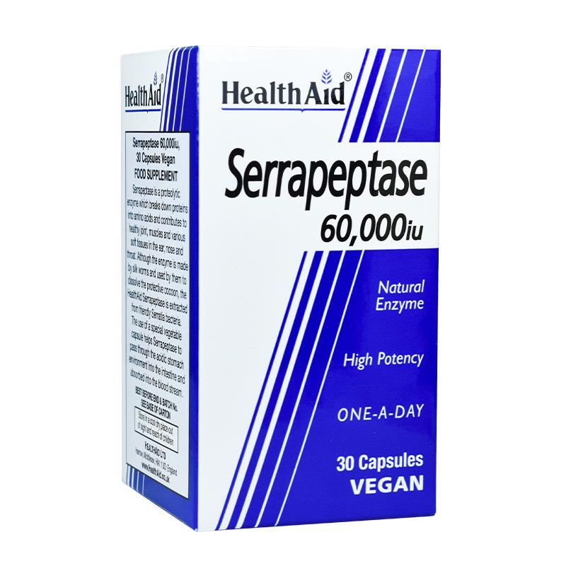 HealthAid Serrapeptase 60000iu 30 cps