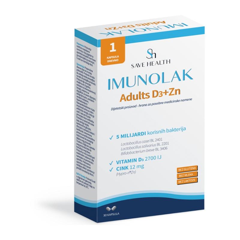 Imunolak Adults D3+Zn 30 kapsula