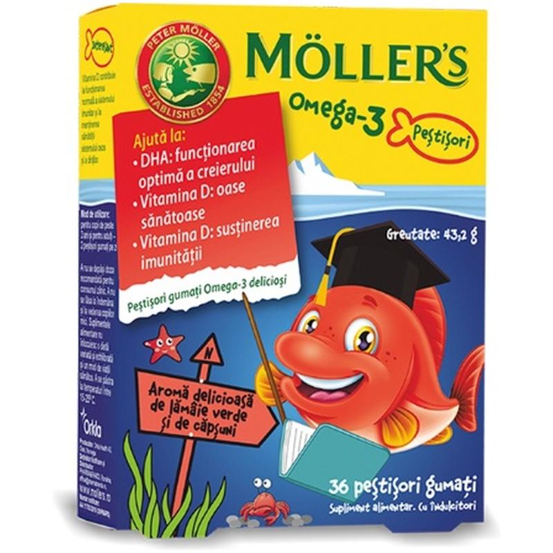 Mollers Omega-3 Jelly Fish gumene ribice ukus jagode 36 komada