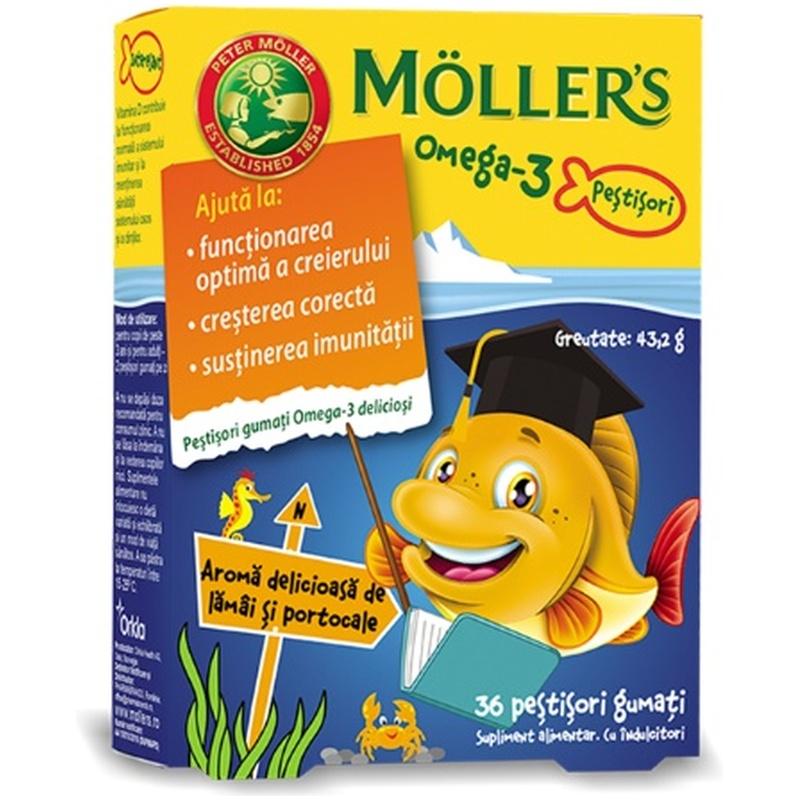 Mollers Omega-3 Jelly Fish gumene ribice ukus narandže 36 komada