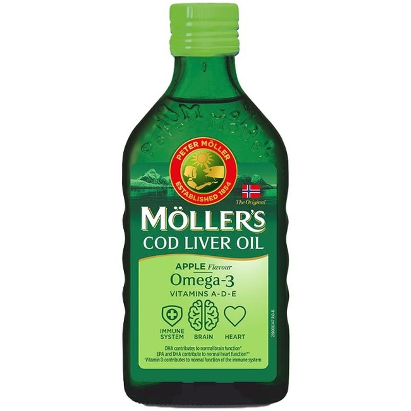 Mollers Omega-3 ulje jetre bakalara ukus jabuke 250ml