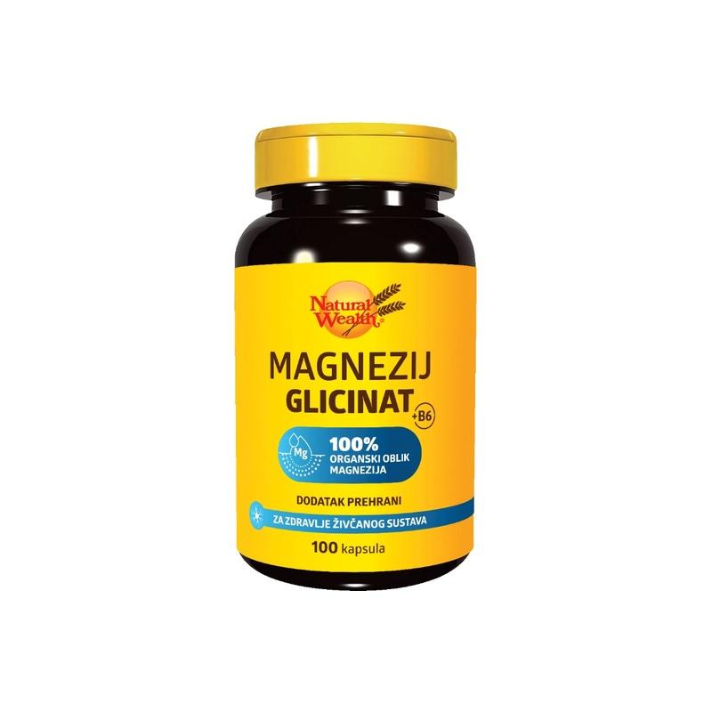 Natural Wealth Magnezijum glicinat + B6 100 biljnih kapsula