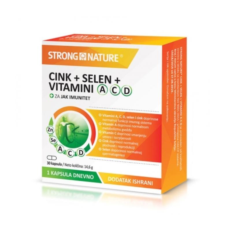 Strong Nature Cink + Selen + Vitamini A C D 30 kapsula