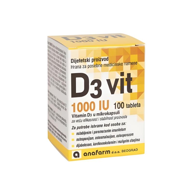 Vitamin D3 1000 IU 30 kapsula